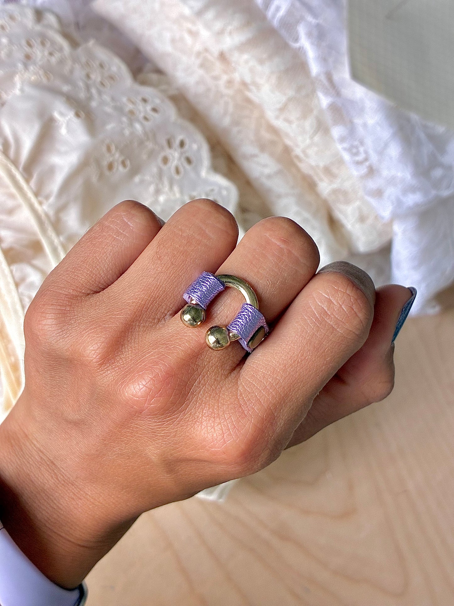 Choker Ring Electric Mauve